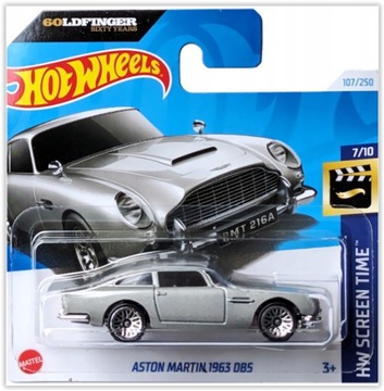 Hot wheels ASTON MARTIN 1963 DB5 HW SCREEN TIME 7/10 1:64