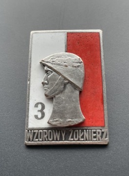 Odznaka Wzorowy Żołnierz III stopień wzór 1968 LWP