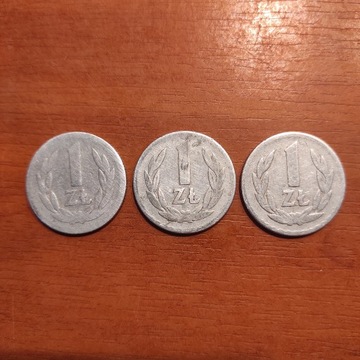 Monety 1 zl z PRL z 1949 r