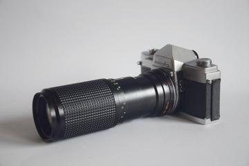 Minolta SR-1 aparat analogowy z Teleobiektywem