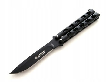 Czarny Nóż Motylkowy Kandar N-497B Balisong