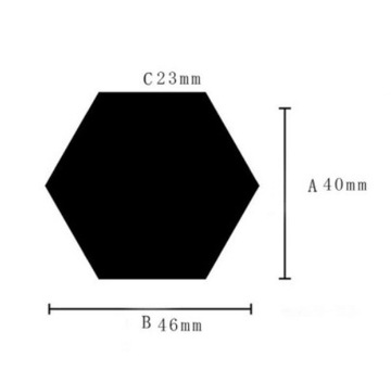 Sześciokąty naklejki 3Dlustra lusterka czarne