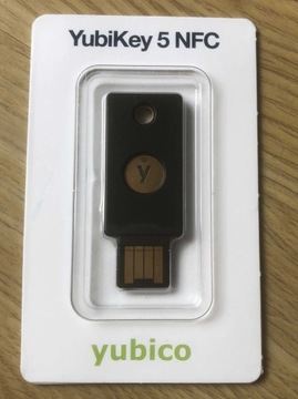 YubiKey 5 NFC, nowy - klucz szyfrujący na USB.