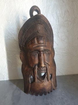 Maska rzezbiona w drewnie dekoracja 