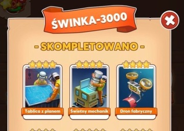 Świnka 3000 Set - Coin Master Karty