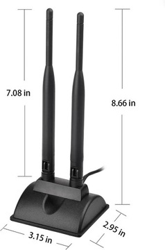 Antena WiFi Eightwood z męskim złączem RP-SMA 2.4G