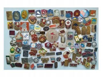 Odznaki przypinki ZSRR duży Zestaw