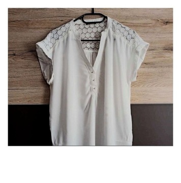 Orsay biała bluzka koszula z ażurowymi koronkowymi wstawkami NOWA xs/s