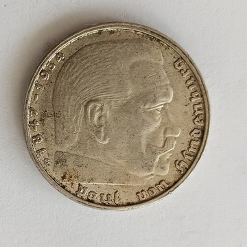 Niemcy 2 marki 1938 r.  - srebro 