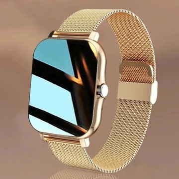 Piękny Nowy Damski Smartwatch Złoty Zegarek 