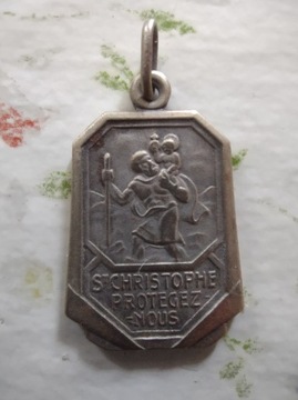 Stary medalik św. Krzysztof 