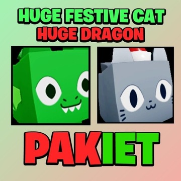 Huge Dragon + Huge Festive Cat Pet Simulator X
