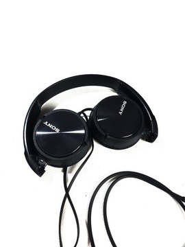 czarne słuchawki Sony nauszne MDR-ZX300
