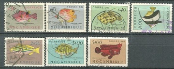 Mozambik 1951 Zestaw 6 znaczków. Ryby! 