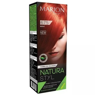 Marion Natura Styl farba do włosów 675 Miedź 80ml 
