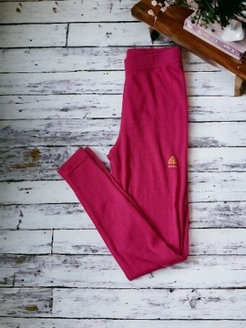 Wełniane legginsy Aklima merino 146cm różowe 150cm