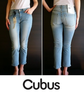 spodnie jeansowe jasny niebieski Cubus xs 34 jeans