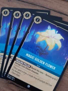 Lorcana 4x Magic Golden Flower TFC