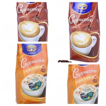 Kawa cappuccino Krüger Choco 2x 500 g , karmel 2x 500 gDE