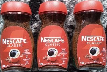 3×Kawa rozpuszczalna Nescafe Classic 200g + GRATIS