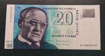 Finlandia 20 markkaa 1993 UNC