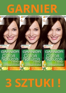 3 sztuki FARBA GARNIER 4 BRĄZ color naturals 