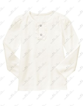 koszulka Gymboree r 7 USA biała bluzka ŻABOT