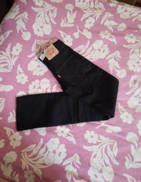 Czarne nowe spodnie Jeansy Levi's Strauss & Co W27 L32