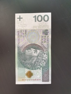 Banknot 100 złotych - 2018 r. EN6777776 RADAR