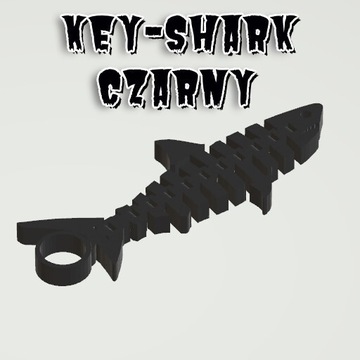 KeyShark Czarny brelok do kluczy