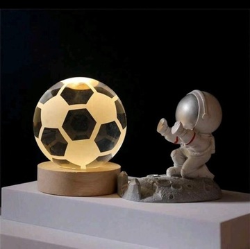 Oświetlana Kula 3D z Motywem Piłki Nożnej 