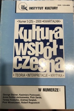 KULTURA WSPÓŁCZESNA KWARTALNIK NUMER 3(25) 2000