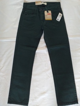 LEVI'S 511 SPODNIE DZIECKO W 27 L 27 CIEMNOZIELONE