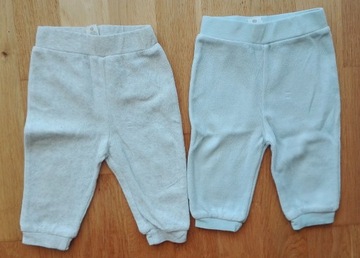 Spodnie welurowe chłopięce C&A 68 2 pary