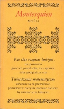 Montesquieu. Myśli