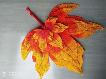 Liść liście sizal dekoracja jesienna do wiazanek