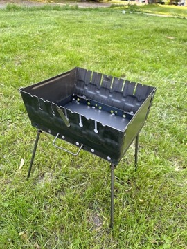 Składany mangal grill walizka na 6 szaszłyków prezent BBQ
