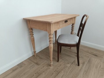 Stary wiejski jesionowy stół biurko antyk
