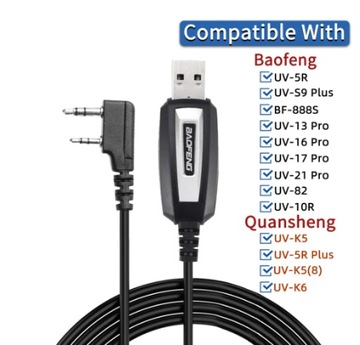 Kabel USB do programowania  z CD dla Baofeng