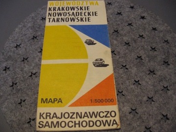 Mapa woj. Krakowskie, Nowosądeckie, Tarnowskie