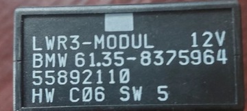 sterownik regulacji świateł LWR3 BMW 61.35-8375964