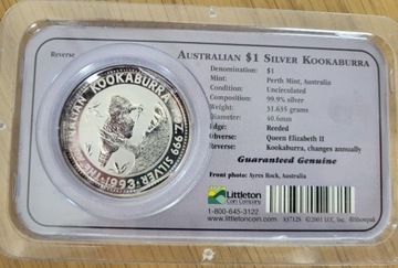 AUSTRALIAN 1$ SILVER KOOKABURRA