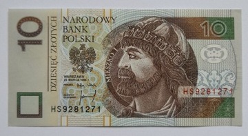 Banknot 10 zł 1994 rok seria HS
