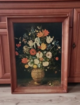 Obraz J.Brueghel. " waza z kwiatami"