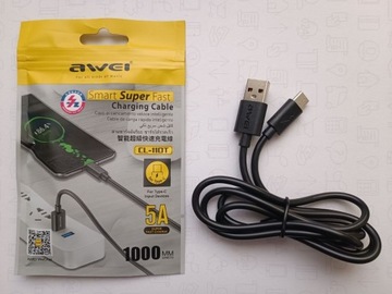 Awei CL-110T 5A rodzaj USB C kabel  1m