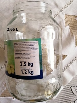 słoiki, słoik szklane bez nakrętek 2 l, 2, 5 l 