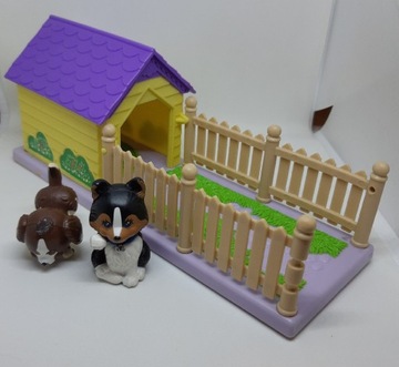 1992r Littlest Pet Shop Happy Pups with Puphouse