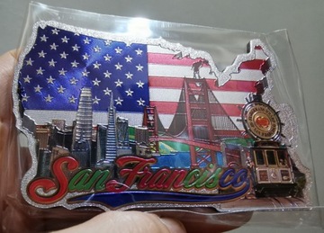 Magnes na lodówkę 3D USA San Francisco flaga