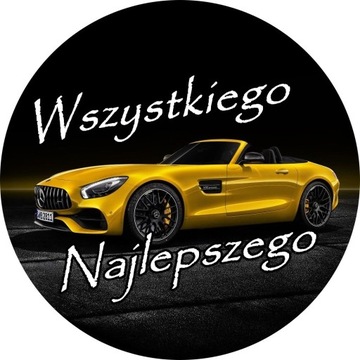 OPŁATEK NA TORT MERCEDES LOGO AUTO SAMOCHÓD 30 40 