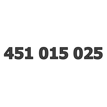 451 015 025 ZŁOTY NUMER ORANGE F.VAT